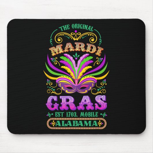 Die Original Mardi Gras Mobile Alabyma 1703 Mousepad (Vorne)
