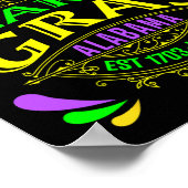 Die Original Mobile Alabyma Mardi Gras 2025 Poster (Ecke)