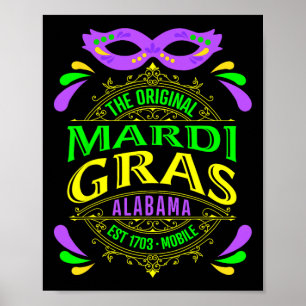 Die Original Mobile Alabyma Mardi Gras 2025 Poster