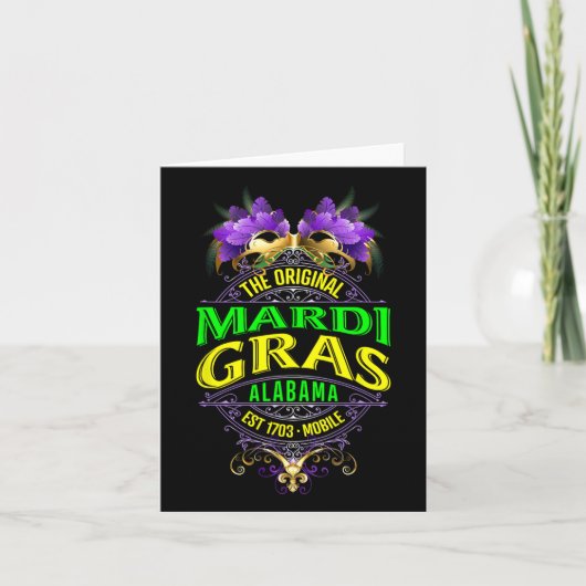 Die Original Mobile Alabyma Mardi Gras Karte (Vorderseite)