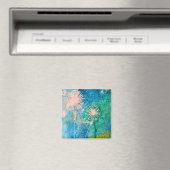 Die originale Kunst des Dandelion Aquarells Magnet (In Situ (Geschirrspüler))