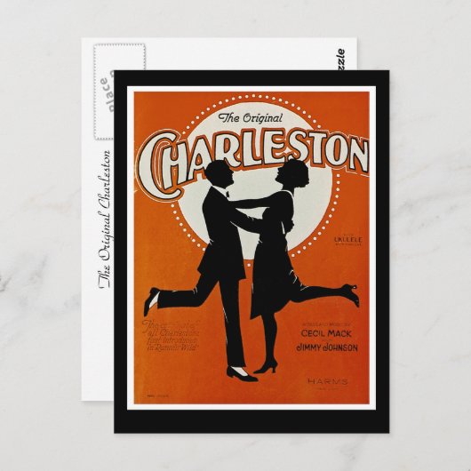Die originelle Charleston Postkarte (Vorne/Hinten)