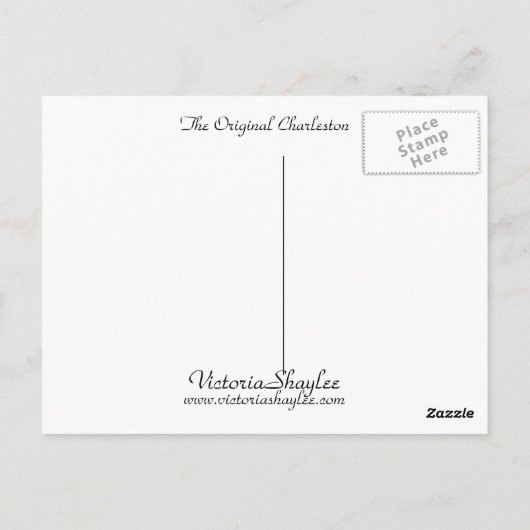 Die originelle Charleston Postkarte (Rückseite)