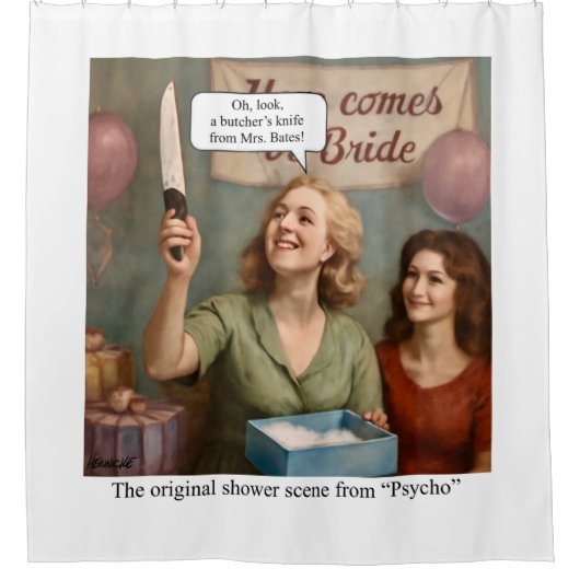 Die originelle Duschszene aus Psycho. Duschvorhang (Vorderseite)