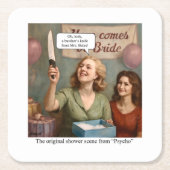 Die originelle Duschszene aus Psycho. Rechteckiger Pappuntersetzer (Vorderseite)