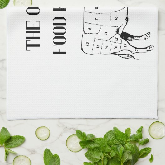 Die originelle Nahrungspyramide Geschirrtuch (Gefaltet)