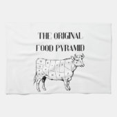Die originelle Nahrungspyramide Geschirrtuch (Horizontal)
