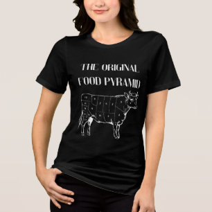 Die originelle Nahrungspyramide Tri-Blend Shirt
