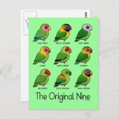 Die originelle Neun Postkarte (Vorne/Hinten)