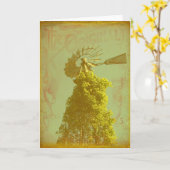 Die originelle Windmühle Karte (Gelbe Blume)