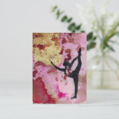 Die originelle Yoga Girl Postkarte (Stehend Vorderseite)