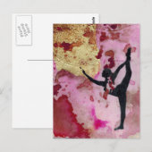 Die originelle Yoga Girl Postkarte (Vorne/Hinten)