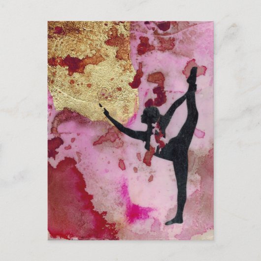 Die originelle Yoga Girl Postkarte (Vorderseite)