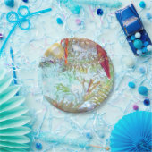 Die Ornamente der Feiertage im Licht Pappteller (Party)