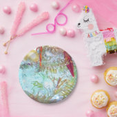 Die Ornamente der Feiertage im Licht Pappteller (Party)