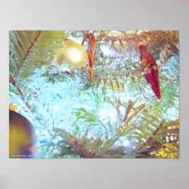 Die Ornamente der Feiertage im Licht Poster