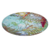 Die Ornamente der Feiertage im Licht Schneidebrett (Ecke)