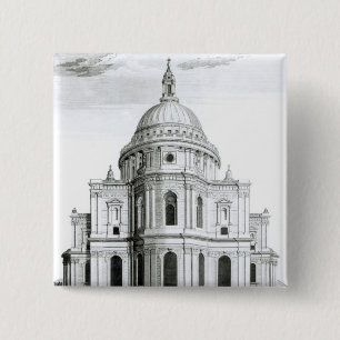 Die Ostaussicht von St Paul Kathedrale Button