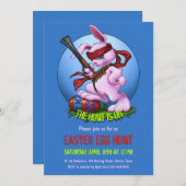 Die Ostereierjagd ist auf dem sonnigen Jäger Einladung (Vorne/Hinten)