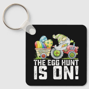 Die Ostereiersuche ist auf Gnom lustiges Ostern Schlüsselanhänger