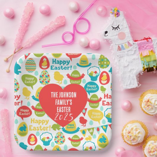 Die Osterplatte der Johnson-Familie 2025 Pappteller (Party)