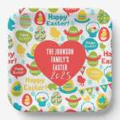 Die Osterplatte der Johnson-Familie 2025 Pappteller (Vorderseite)