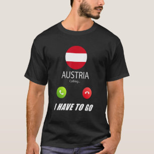 Die österreichische Flagge Souvenir Österreich ruf T-Shirt