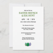 Die Ostersonnenjongliere mit den Ostereiern Einladung (Rückseite)