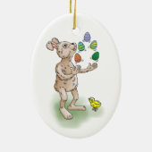 Die Ostersonnenjongliere mit den Ostereiern Keramik Ornament (Hinten)