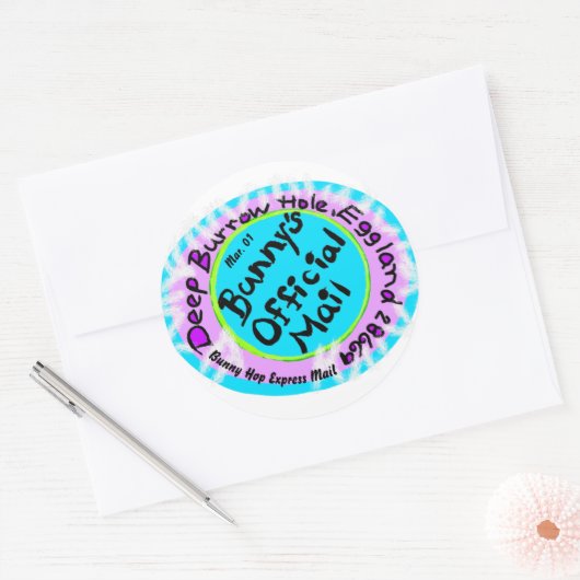 Die Ostersonnige Address Mail-Briefmarke Runder Aufkleber (Umschlag)