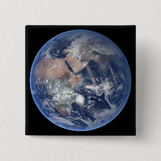 Die östliche Hemisphäre auf der Erde. Button (Vorderseite)