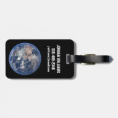 Die östliche Hemisphäre auf der Erde. Gepäckanhänger (Rückseite horizontal)