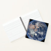 Die östliche Hemisphäre auf der Erde. Notizblock (Innenseite)