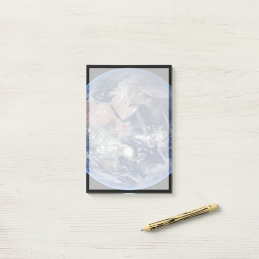 Die östliche Hemisphäre auf der Erde. Post-it Klebezettel (Auf Schreibtisch)