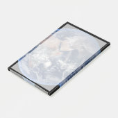 Die östliche Hemisphäre auf der Erde. Post-it Klebezettel (angewinkelt)