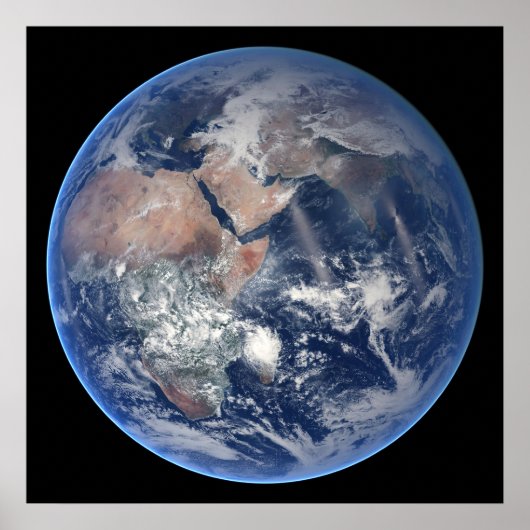 Die östliche Hemisphäre auf der Erde. Poster (Vorne)