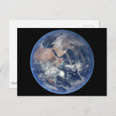 Die östliche Hemisphäre auf der Erde. Postkarte (Vorne/Hinten)