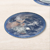 Die östliche Hemisphäre auf der Erde. Runder Pappuntersetzer (Angewinkelt)