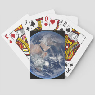 Die östliche Hemisphäre auf der Erde. Spielkarten