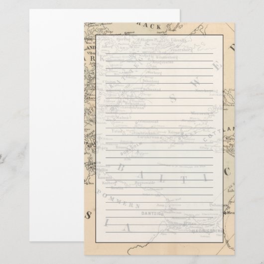 Die Ostsee Briefpapier (Vorne/Hinten)