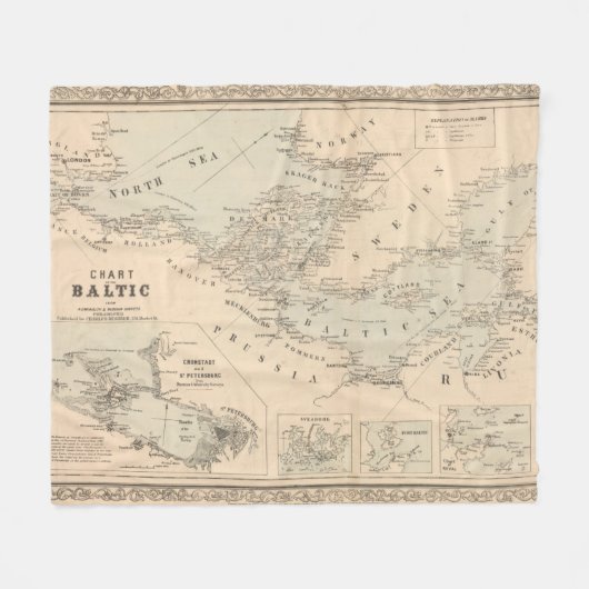 Die Ostsee Fleecedecke (Vorderseite (Horizontal))