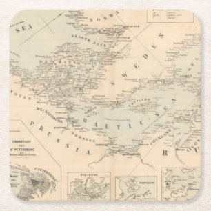 Die Ostsee Rechteckiger Pappuntersetzer