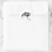 DIE OTTER RUNDER AUFKLEBER (Tasche)