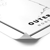 Die Outer Banks Karte Poster (Ecke)