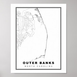 Die Outer Banks Karte Poster