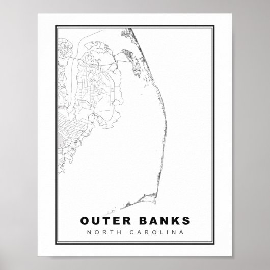 Die Outer Banks Karte Poster (Vorne)
