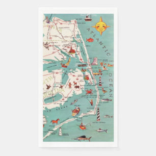 Die Outer Banks Karte Serviette