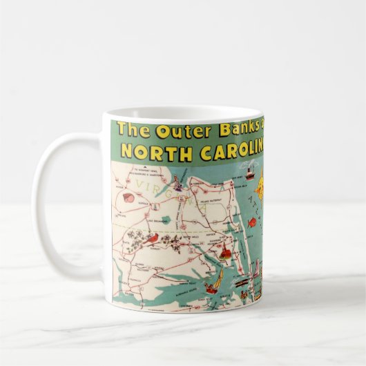 Die Outer Banks Karte Tasse (Links)