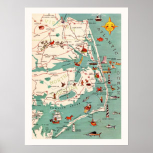 Die Outer Banks-Kartenprint Poster