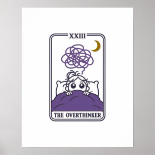 Die Overthinker Tarotkarte Lustige Insomnia Kunst Poster